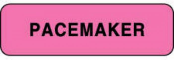 Label Paper Permanent Pacemaker 1 1/4" x 3/8", Fl. Pink, 1000 per Roll