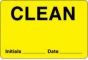 Label Paper Permanent Clean Initials  4"x2 1/8" Fl. Yellow 500 per Roll
