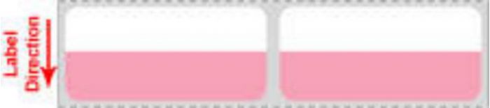 Label Thermal Transfer Piggyback Paper Permanent 3" Core 1-7/8" X 7/8" Pink 8000 per Roll