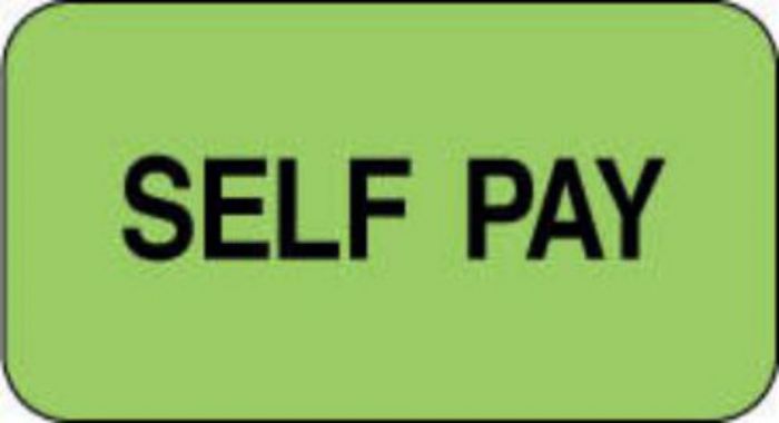 Label Paper Permanent Self Pay 1 5/8" x 7/8", Fl. Green, 1000 per Roll