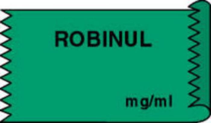 Anesthesia Tape (Removable) Robinul mg/ml 1/2" x 500" - 333 Imprints - Green - 500 Inches per Roll