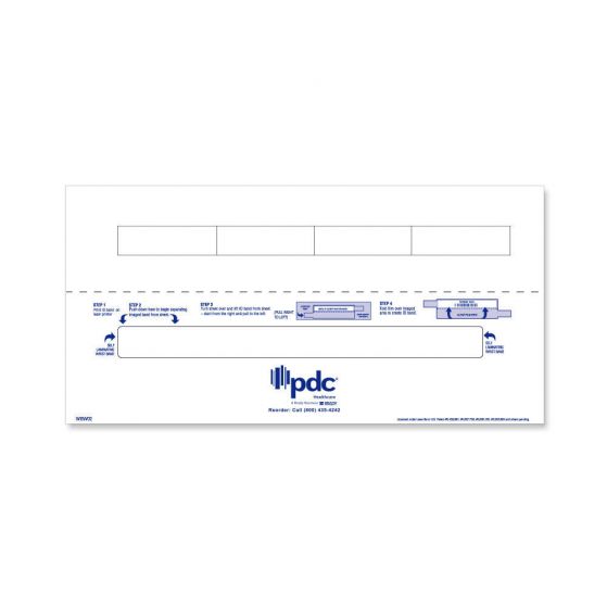 CONFIDENT LASER WRISTBAND/LABEL PAPER LAMINATE FOLD-OVER, WITH 4 LABELS 2 1/2X1 ADULT WHITE - 4 LABELS PER SHEET