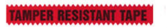 Tamper Resistant Tape Synthetic, Removable 1" X 1296" Red 185 Imprints per Roll