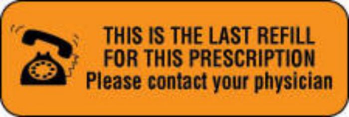 Communication Label (Paper, Permanent) This Is The Last 1 1/2" x 1/2" Fluorescent Orange - 1000 per Roll