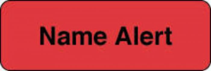 Label Paper Permanent Name Alert 1 1/2" x 1/2", Fl. Red, 1000 per Roll