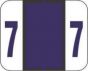 TAB® Compatible 1282 Color Code Label Numeric "7" 1-1/4" x 1" Dark Purple Permanent, 500 per Roll