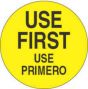 Label Paper Permanent Use First Use Primero 2" Core x, Yellow, 500 per Roll
