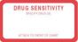 Label Paper Permanent Drug Sensitivity 3"x1 5/8" White with Red 1000 per Roll