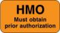 Label Paper Permanent HMO Must Obtain 1 5/8" X 7/8" Fl. Orange 1000 per Roll