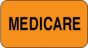 Label Paper Permanent Medicare 1 5/8" x 7/8", Fl. Orange, 1000 per Roll