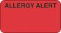 Label Paper Permanent Allergy Alert  1 5/8"x7/8" Fl. Red 1000 per Roll