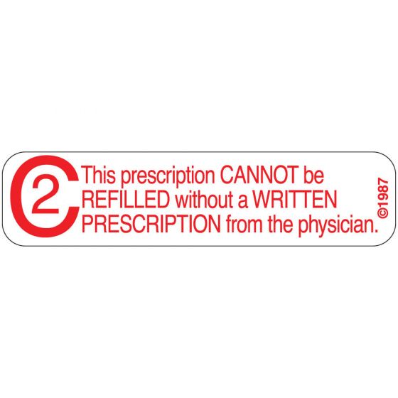 Communication Label (Paper, Permanent) Prescripton Can't 1 9/16" x 3/8" White - 500 per Roll, 2 Rolls per Box