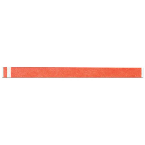 Short Stay® Write-On Tyvek® Wristband 3/4" x 10" Adult/Pediatric Day Glow Orange, 1000 per Box