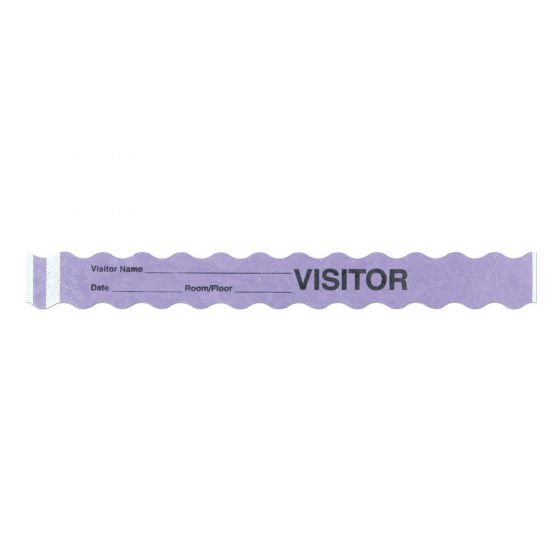 Short Stay® Write-On Tyvek® Wristband 1" x 10" Adult/Pediatric Lavender, 1000 per Box