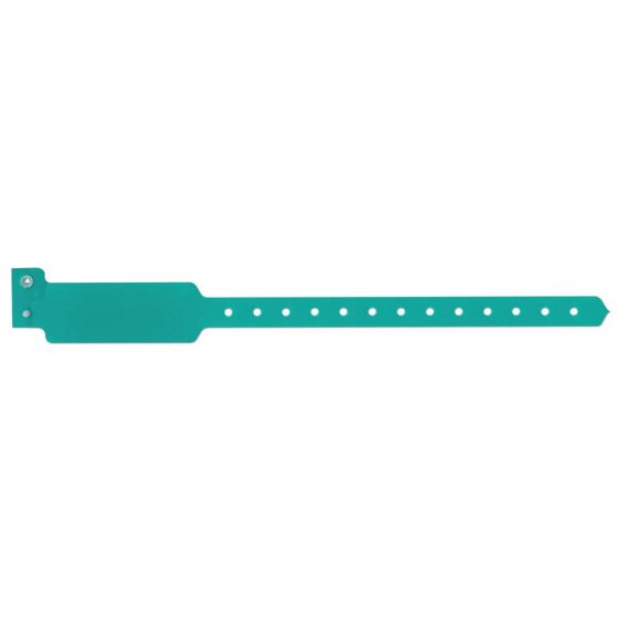 Sentry® SuperBand® Write-On Wristband Poly Clasp Closure 1" x 10" Pediatric Kelly Green, 500 per Box