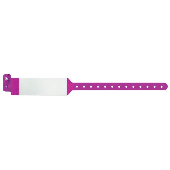 Sentry® Bar Code LabelBand® Shield Wristband Poly 1-1/4" x 11-3/4" Adult Grape, 500 per Box