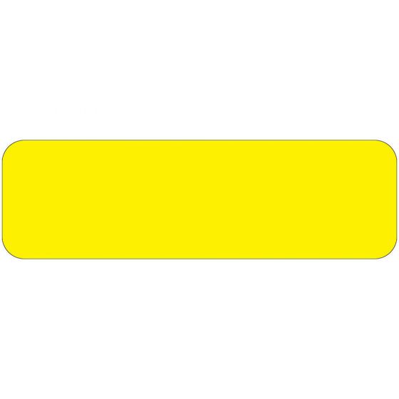 Color Code Label Rectangle 1 5/8" x 7/8" Bright Yellow Paper Permanent - 1000 per Roll