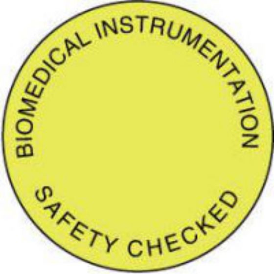 Label Paper Permanent Biomedical Instrument  Fl. Yellow 1000 per Roll
