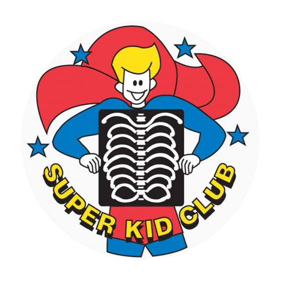 LABEL PEDIATRIC AWARD STICKER PAPER PERMANENT SUPER KID CLUB WHITE 250 PER ROLL