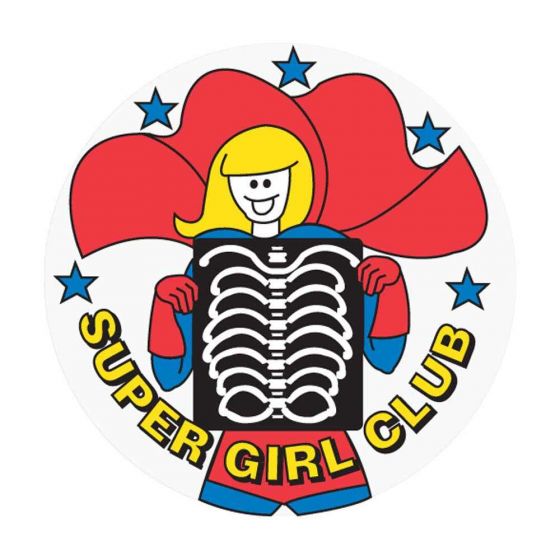 LABEL PEDIATRIC AWARD STICKER PAPER PERMANENT SUPER GIRL CLUB WHITE 250 PER ROLL