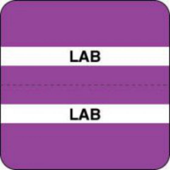 Chart Tab Paper Lab Lab 1 1/2" x 1 1/2" Purple 100 per Roll