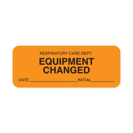 Label Paper Permanent Respiratory Care 2 1/4" x 7/8", Fl. Orange, 1000 per Roll