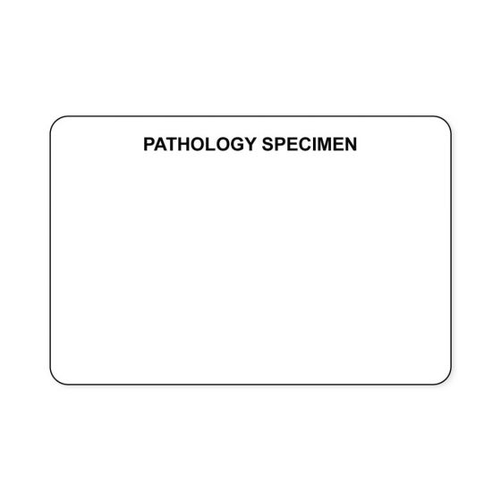 Lab Communication Label (Paper, Permanent) Pathology Specimen  3"x2" White - 500 per Roll