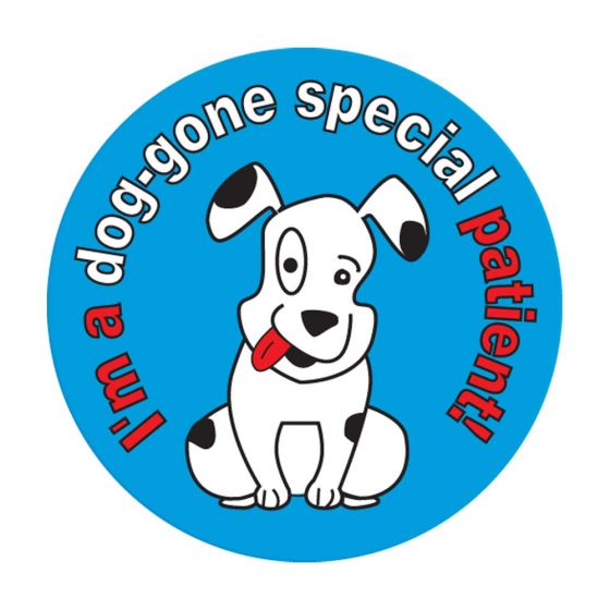 Label Pediatric Award Sticker Paper Permanent I'm a Dog-gone Blue, 250 per Roll