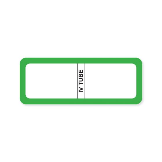 Secure IV Line Labels, Synthetic, 2-5/8" x 1"