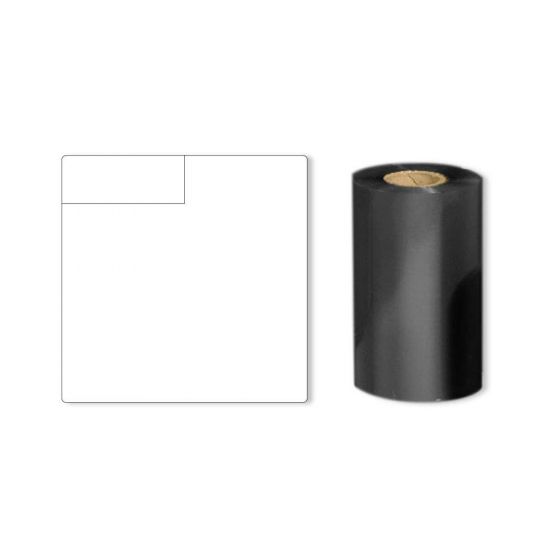 ISBT 128 Label | Includes 1 Ribbon Thermal Transfer (Synthetic, Permanent) 3'' Core 4"x4" - 1000 per Roll, 4 Rolls per Set