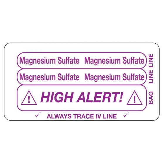 IV Label Piggyback Paper Permanent Magnesium Magnesium 3" Core 1 1/2"x3 White 1000 per Roll