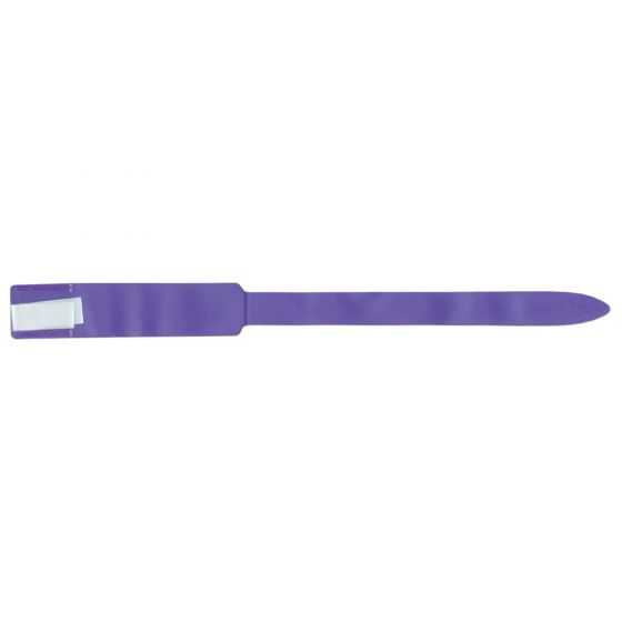 Soft-Lock® Write-On Wristband Vinyl Adhesive Closure 1" x 11" Adult/Pediatric Purple, 250 per Box