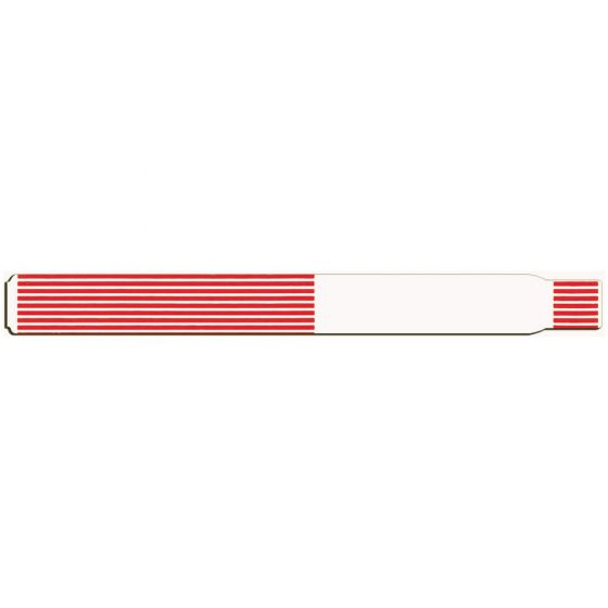 SCANBAND® THERMAL WRISTBAND THERMAL ADHESIVE CLOSURE 1 1/8"X11 1/2 1 1/2" ADULT RED - 500 PER BOX
