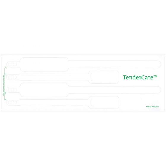TENDERCARE® THERMAL WRISTBAND THERMAL 4PT MOTHER, FATHER, BABY SET; ADHESIVE CLOSURE X 1" 11" L X 1" H (ADULT) 7" L X 8" H (INFANT) WHITE - 400 PER BOX
