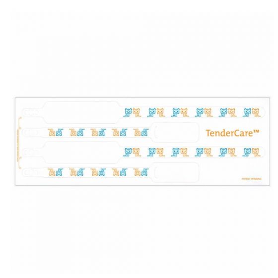 Tendercare® Thermal Patient ID Wristbands, 4-Part Mother, Father, Baby Set, 1" Core, Tigers