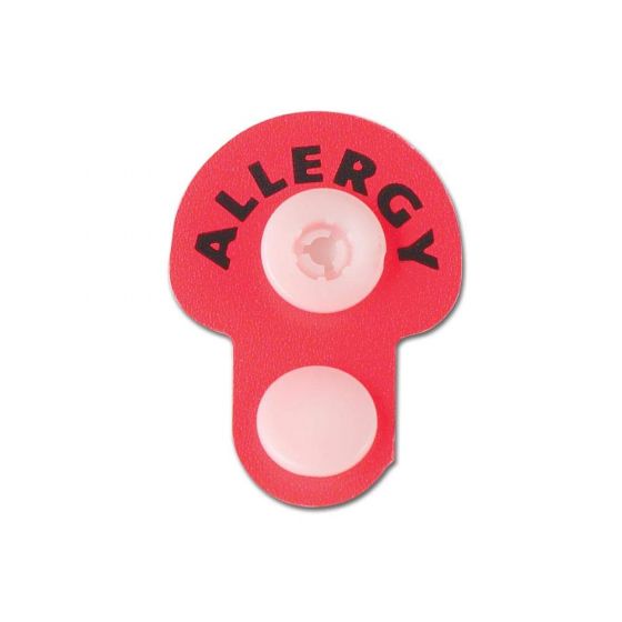 Ident-Alert® Alert Bands® Clasp Poly "Allergy" Pre-Printed, State Standardization Adult/Pediatric Red - 240 per Box