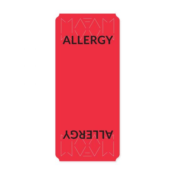 Ident-Alert® Color Coded Wraps, Allergy - Red, 250 Wraps per Box