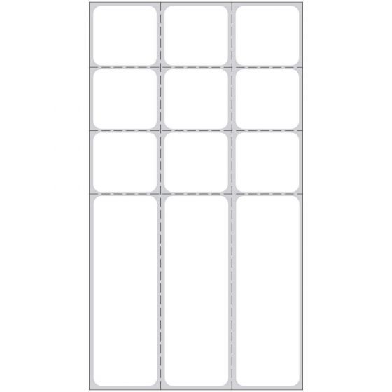 Label - Direct Transferir (Paper, Permanent) 3" 3 Core 3 1/4"x6" White - 1000 per Roll, 8 Rolls per Box