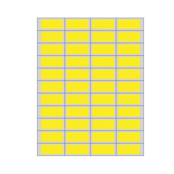 Label Laser Piggyback Paper Permanent 4 1 3/4"x3/4" Yellow 44 per Sheet, 250 Sheets per Box