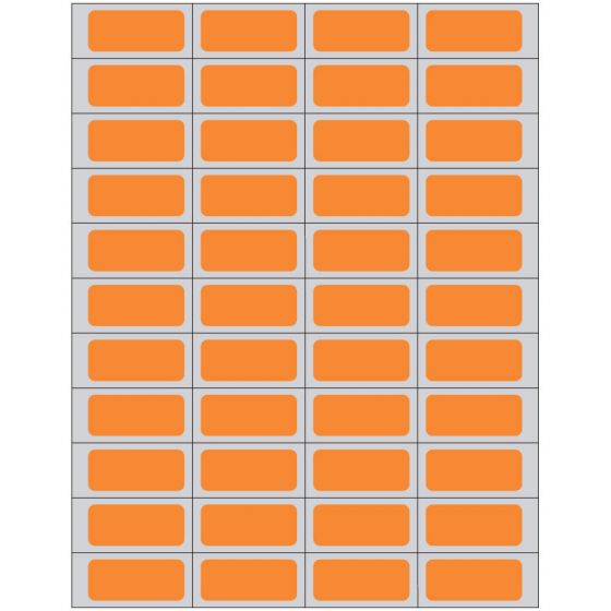 Label Laser Piggyback Paper Permanent 4  1 3/4"x3/4" Orange 44 per Sheet, 250 Sheets per Box