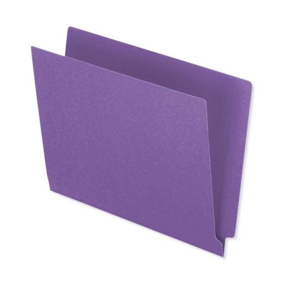 Barkley™ Match End Tab Folder Fas# 3&5 15pt Color Stock Lavender Flush Front 12 1/4" x 9 1/2" 2ply - 250 per Case