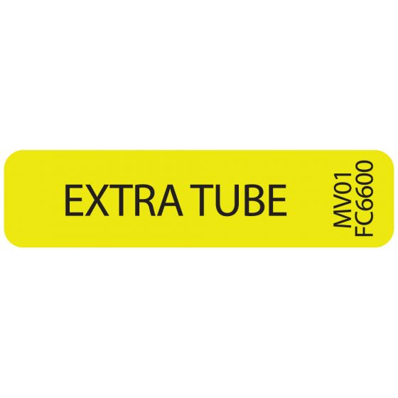 Lab Communication Label (Paper, Removable) Extra Tube 1 1/4"x5/16" Fluorescent Chartreuse - 760 per Roll