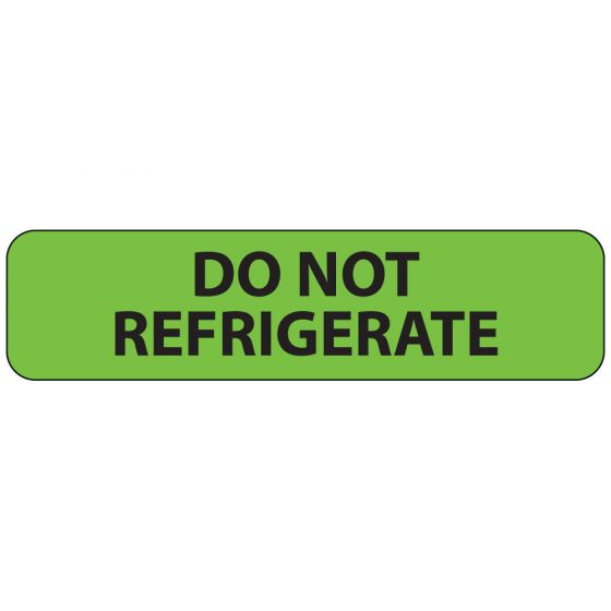 Label Paper Removable Do Not Refrigerate, 1" Core, 1 1/4" x 5/16", Fl. Green, 760 per Roll
