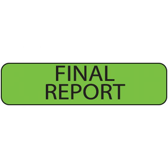 Label Paper Removable Final Report, 1" Core, 1 1/4" x 5/16", Fl. Green, 760 per Roll