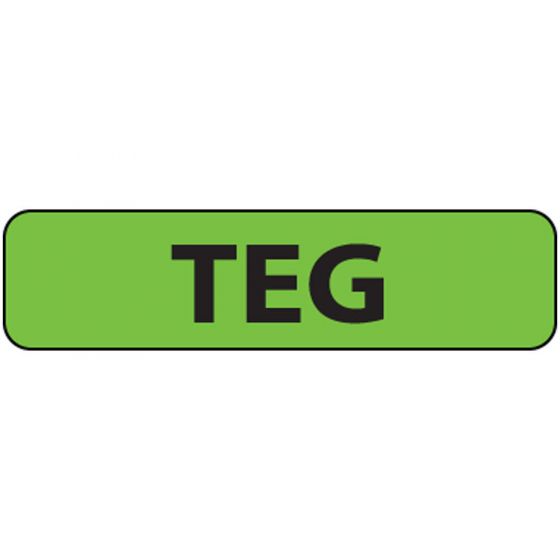 Label Paper Removable Teg, 1" Core, 1 1/4" x 5/16", Fl. Green, 760 per Roll