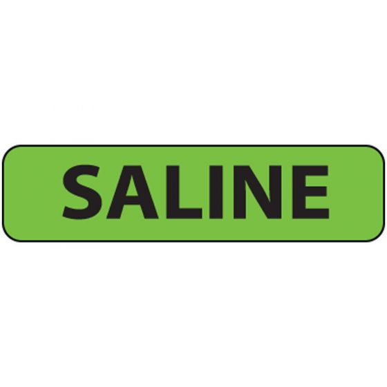 Label Paper Removable Saline, 1" Core, 1 1/4" x 5/16", Fl. Green, 760 per Roll
