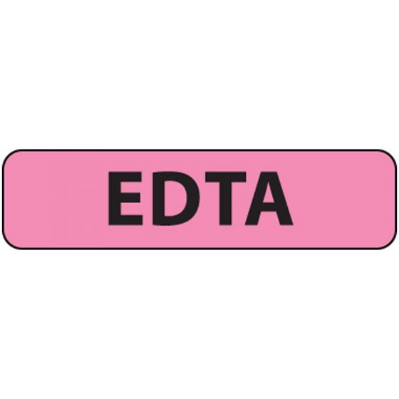 Label Paper Removable EDTA, 1" Core, 1 1/4" x 5/16", Fl. Pink, 760 per Roll