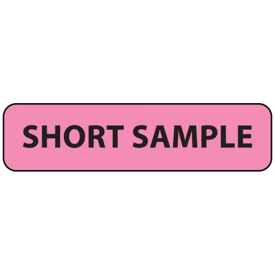 Label Paper Removable Short Sample, 1" Core, 1 1/4" x 5/16", Fl. Pink, 760 per Roll