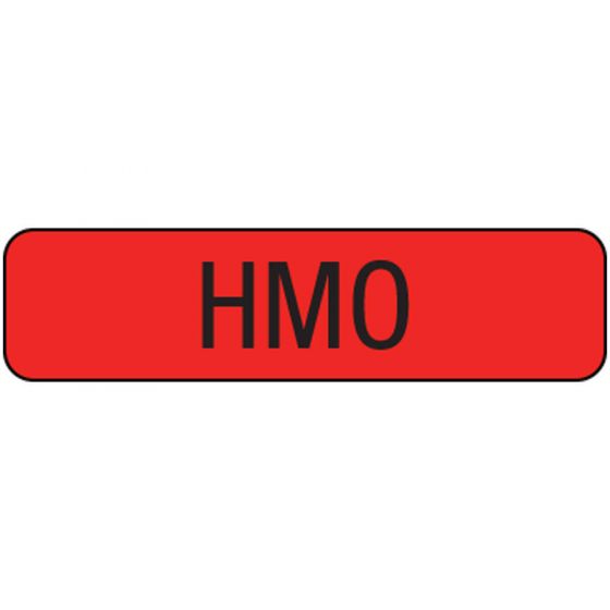 Label Paper Permanent HMO 1" Core 1 1/4" X 5/16" Fl. Red 760 per Roll