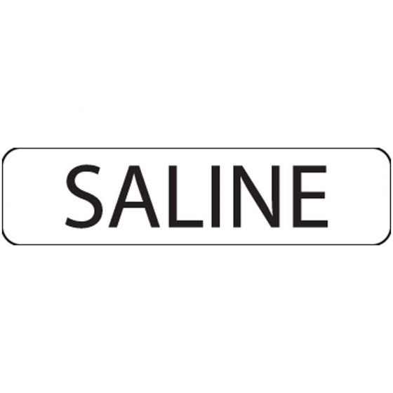 Label Paper Removable Saline, 1" Core, 1 1/4" x 5/16", White, 760 per Roll